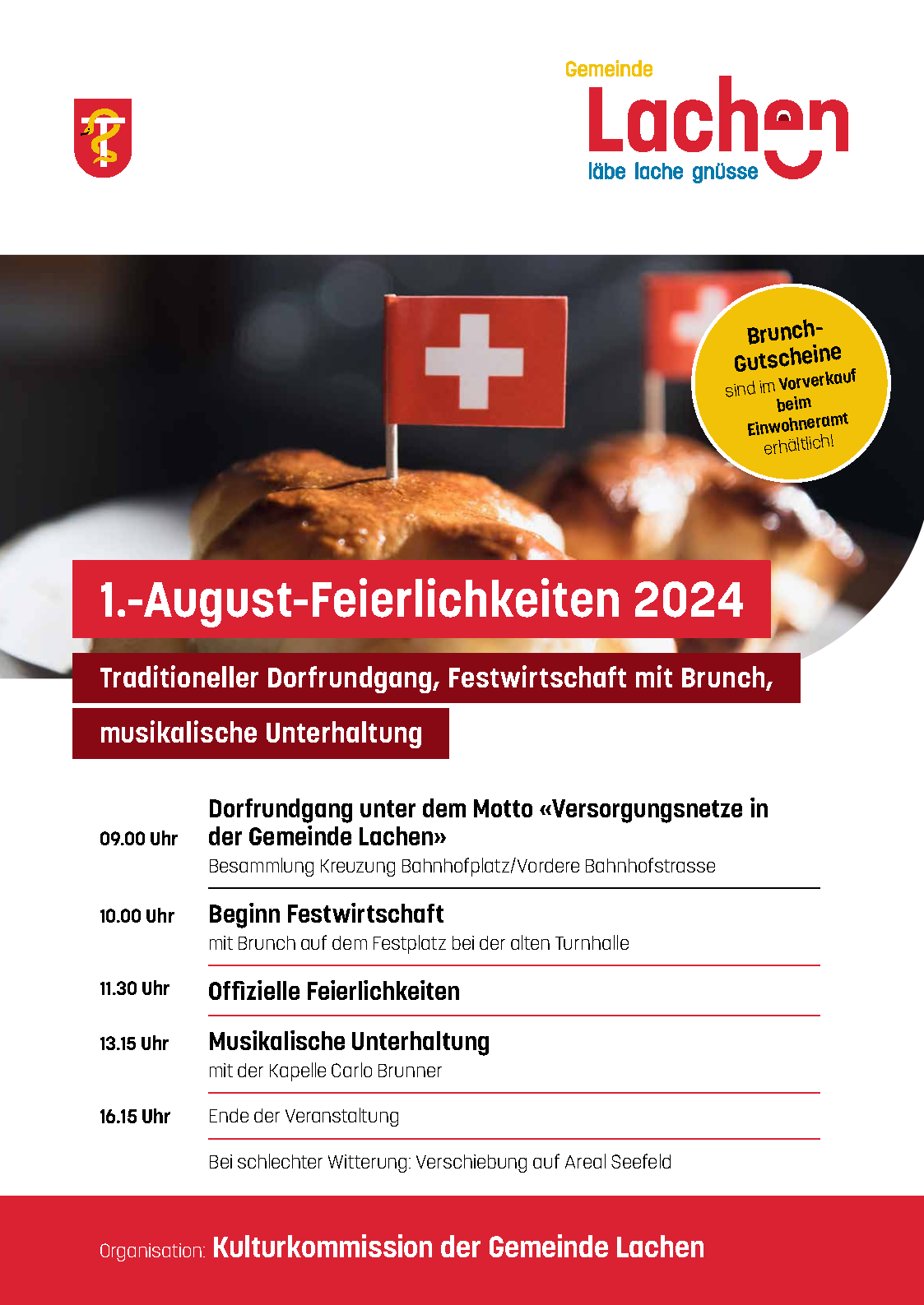 Plakat 1. August-Feierlichkeiten 2024