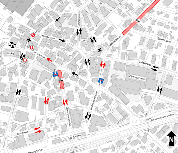 Situationsplan, Mittlere Bahnhofstrasse